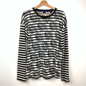 Scotch Soda Sweater Tokyo Toujours Amsterdam Couture Black White Stripes Large